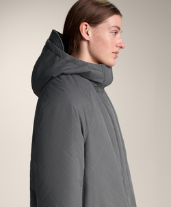 Oysho Водонепроницаемая длинная утепленная куртка FELLEX® AEROGEL 3K, антрацитово-серый