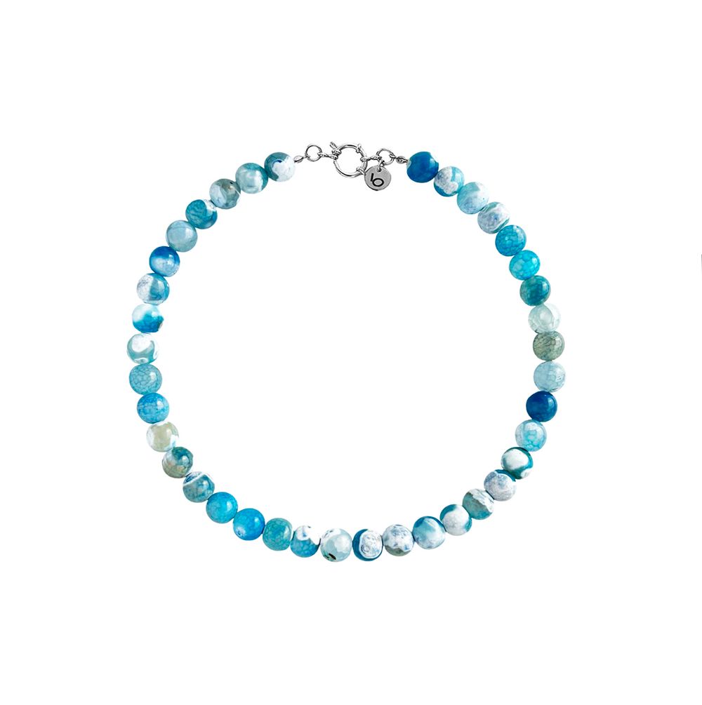 Колье Flame Sky из бусин камня