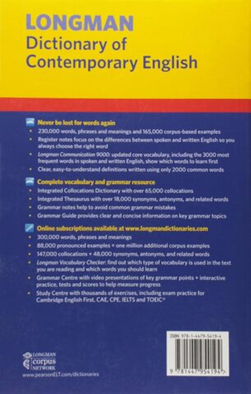 Longman Dictionary of Contemporary English 6Ed Ppr