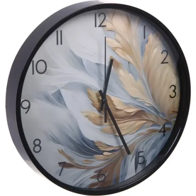 Часы настенные «HOME STYLE» 30см Золотое перо, черный корпус