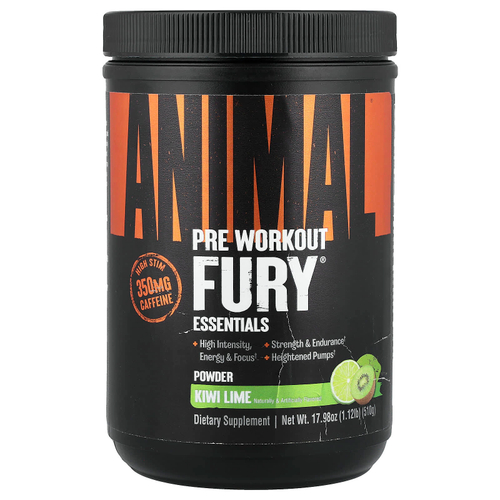 Animal, Fury® Essentials, предтренировочный комплекс, киви и лайм, 510 г (17,98 унции)