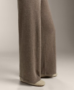 OYSHO Брюки прямого кроя из 100% кашемира, серо-коричневый