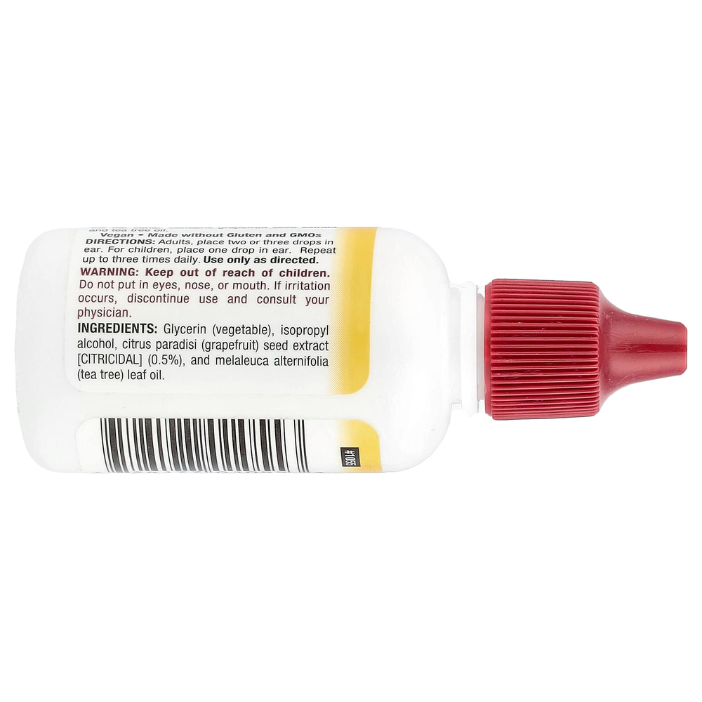NutriBiotic, ушные капли с экстрактом семян грейпфрута и маслом чайного дерева, 30 мл (1 жидк. унция)
