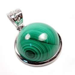 Кулон "Круг" малахит асс.