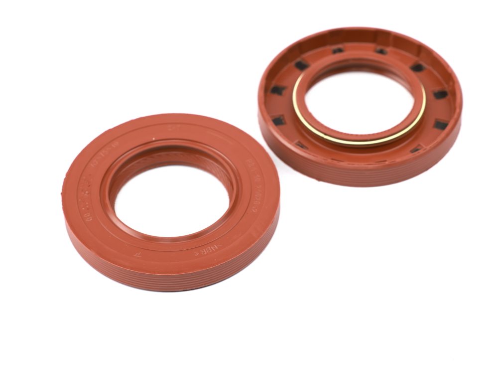 Сальник 42х75х10 а/м ГАЗ-24, Волга, ГАЗель хвостовика редуктора (рифленый) (красный с пружиной /NBR) Резинотехника г. Балаково ( ОЕ 24-10-2402052 риф.(NBR) )