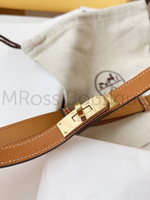Женский ремень Hermes Kelly коричневого цвета