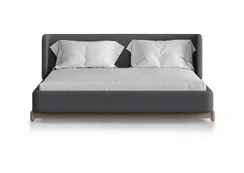 Кровать Basic спальное место 160*200 см (серый, твид)