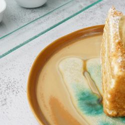 Тарелка d 18,5 см h1,5 см Light Brown Spots Sea Wave Frutti di Mare P.L. [1]