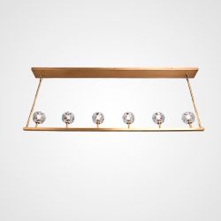 Люстра Rh Boule De Cristal Linear Chandelier 6 Bronze By Imperiumloft