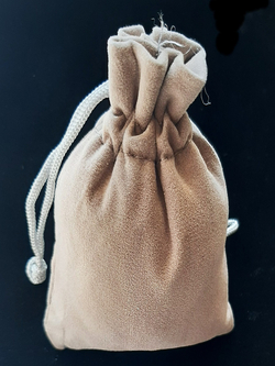 Мешочки велюр 7х9 см. Серые, 5 штук