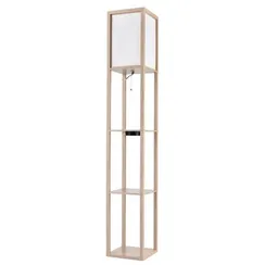 8091/1F COMFI LN25 361 дерево/белый, дерево/текстиль Торшер Е27 1*60W 220V PRACTIC