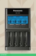 Зарядное устройство для аккумуляторов Panasonic Eneloop BQ-CC65 LCD Pro Charger (BQ-CC65E ERP)