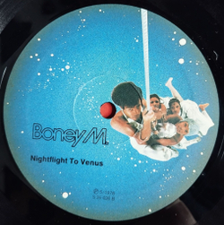 Винтажная виниловая пластинка LP Boney M Nightflight To Venus (Germany 1978) Postcards