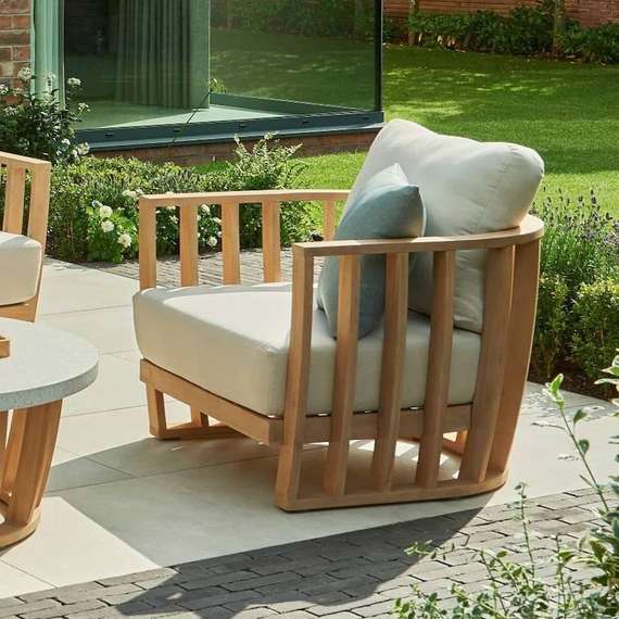 Комплект уличной мебели Woodland из массива эвкалипта, диван, 2 кресла, столик