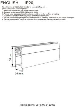 Шинопровод магнитный накладной для трекового светильника 2 метра CLT 0.113 01 L2000 BL чёрный Space Crystal Lux