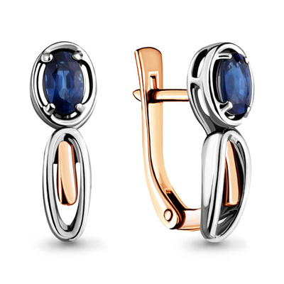 942518к Серьги из Золота с сапфирами из коллекции "Альянс"