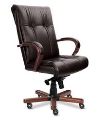 Кресло для руководителя Paris A темно-коричневая кожа