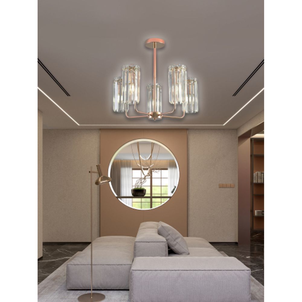 Люстра Rivoli Zoe 1064-305 5хЕ14 40 Вт хрусталь | Rivoli
