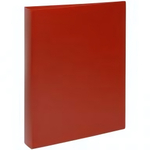 Папка А4 на 4х кольцах 40мм, 500мкм, пластик, красная (Стамм)