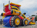 Детский надувной батут-горка "Бульдозер" 20*13*13 м