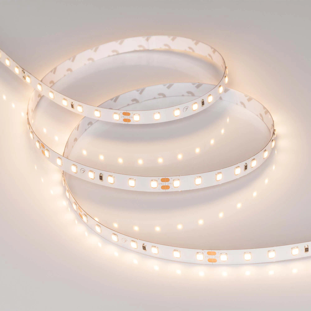 Светодиодная лента RT-A98-8mm 24V Warm3000 CRI98 (10 W/m, IP20, 2835, 5m) (Arlight, Открытый) 021453(2)