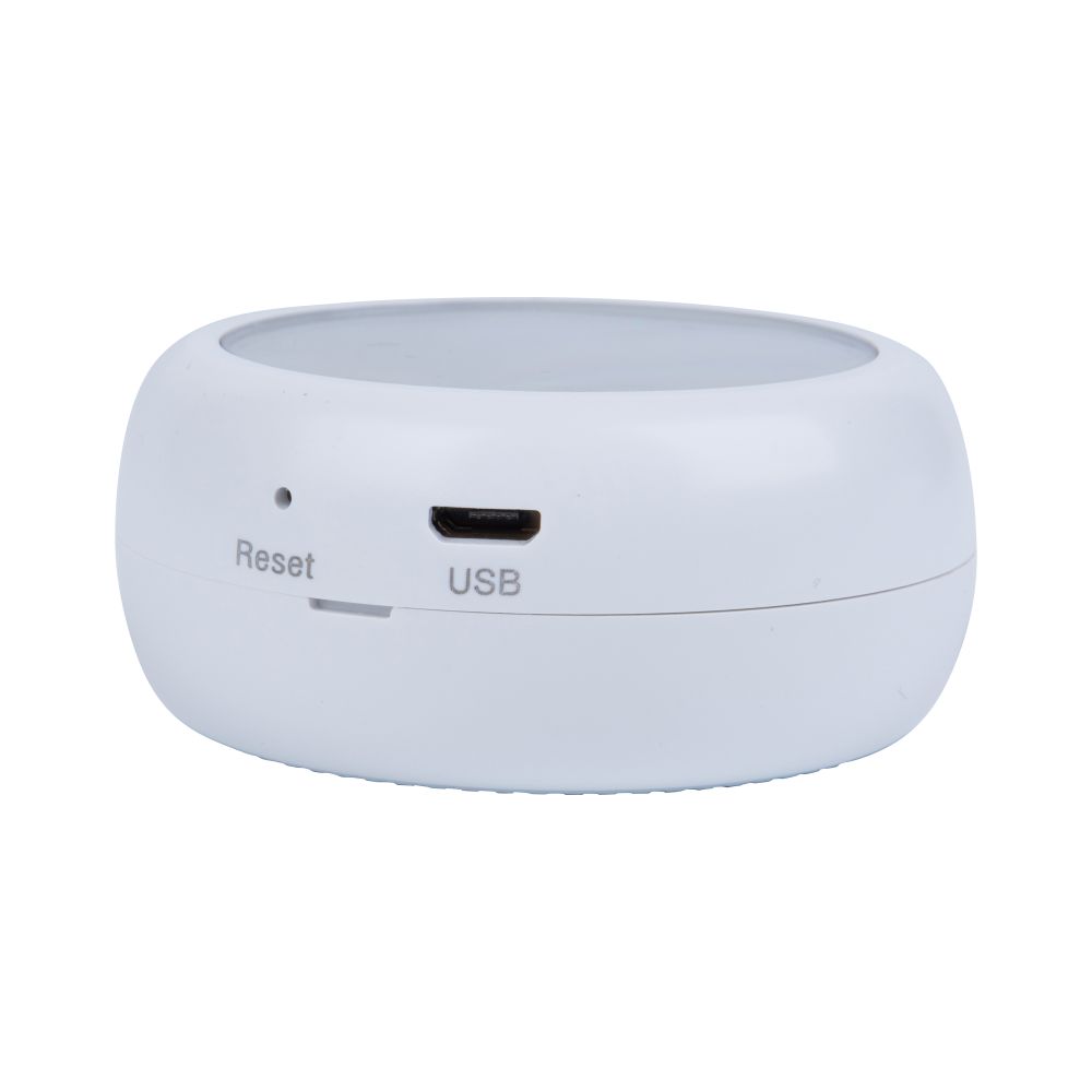 USN-A502 TS-WF WHITE Умный датчик температуры и влажности Wi-Fi. с экраном. на батарейках AAAx2 н-к адаптер 5V н-к. Звуковое+PUSH оповещение. Накладной. Белый. Приложение UnielSmart. TM Uniel