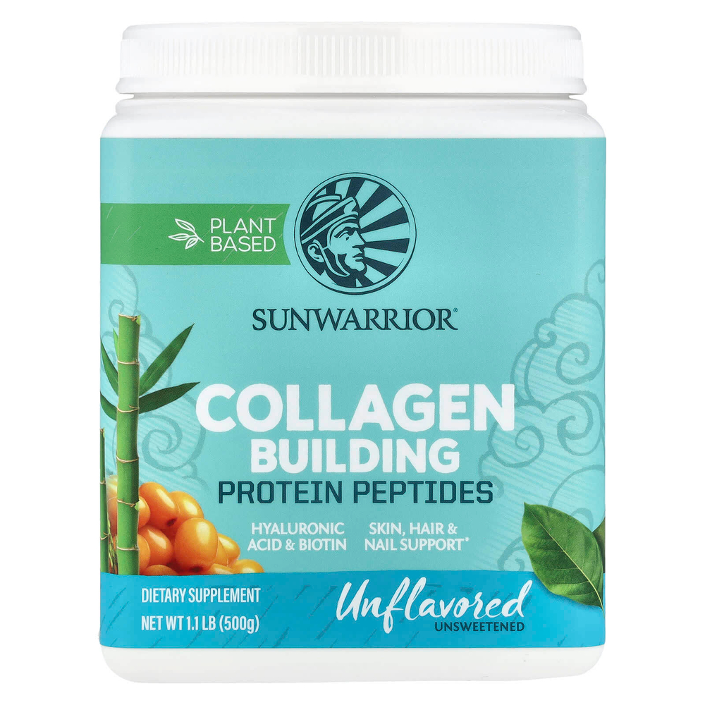 Sunwarrior, Пептиды из белка для формирования коллагена, натуральные, 500 г