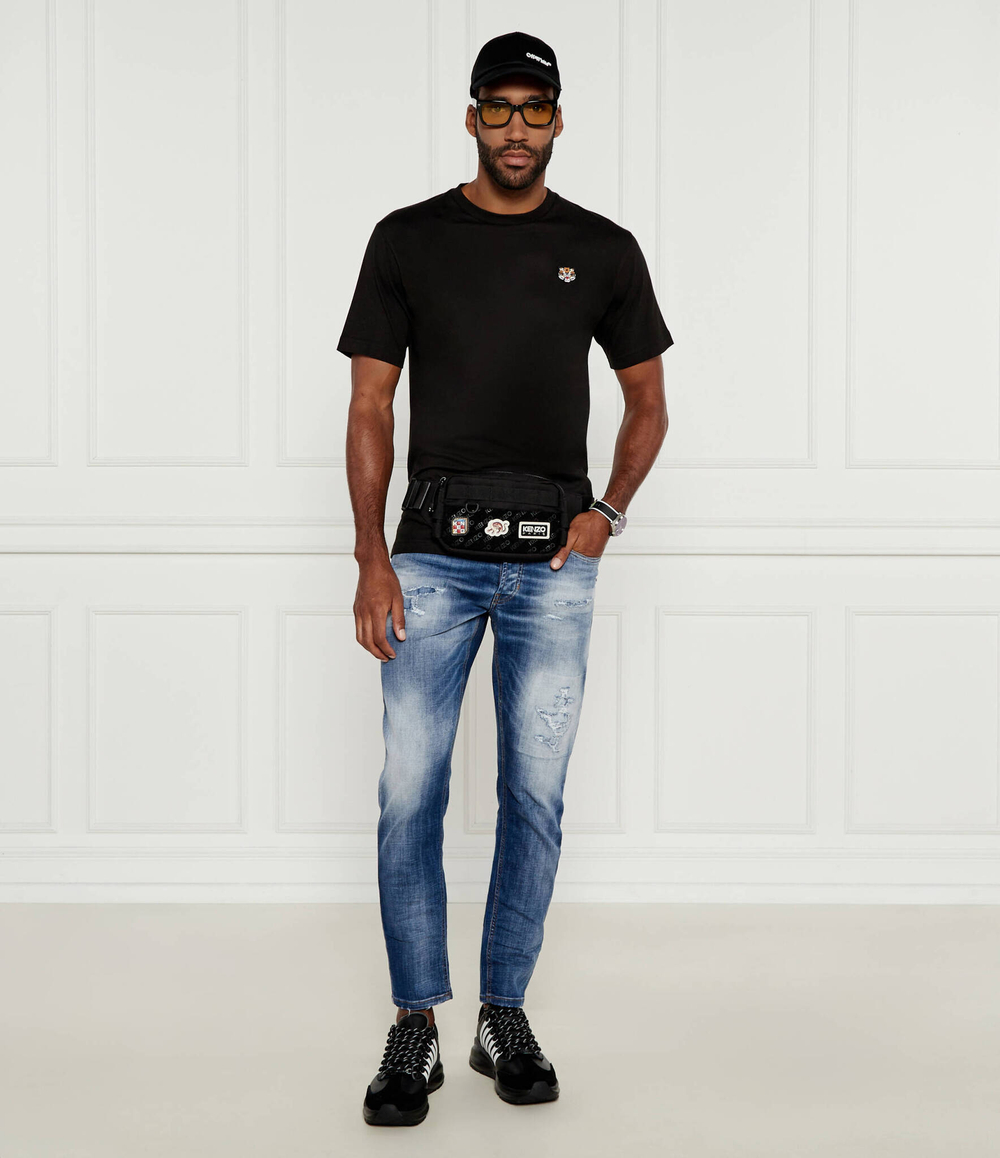 Кожаные кроссовки Dsquared2 - черный(SNM0377 01507697)