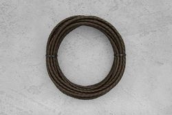 Кожаный плетеный шнурок 4,0мм (тёмно-коричневый), 1 метр