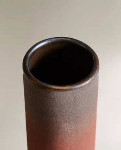 ZARA HOME КЕРАМИЧЕСКАЯ ВАЗА, КОРИЧНЕВЫЙ