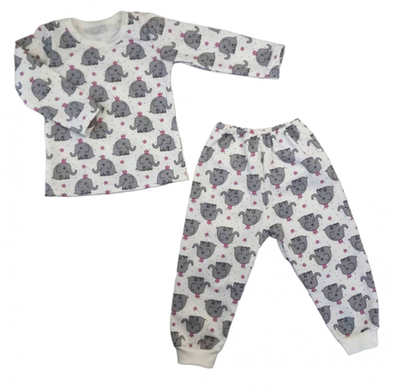 Пижама теплая 903/80 слоники, короны