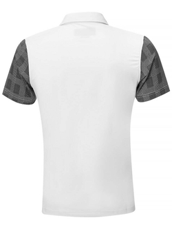 Мужское теннисное поло Hydrogen Tech Zipped Polo - white/black