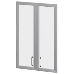 Двери стеклянные в алюминиевой раме К-981.СР.Ф  712x20x1165 Приоритет