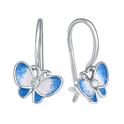 Серьги из серебра с эмалью