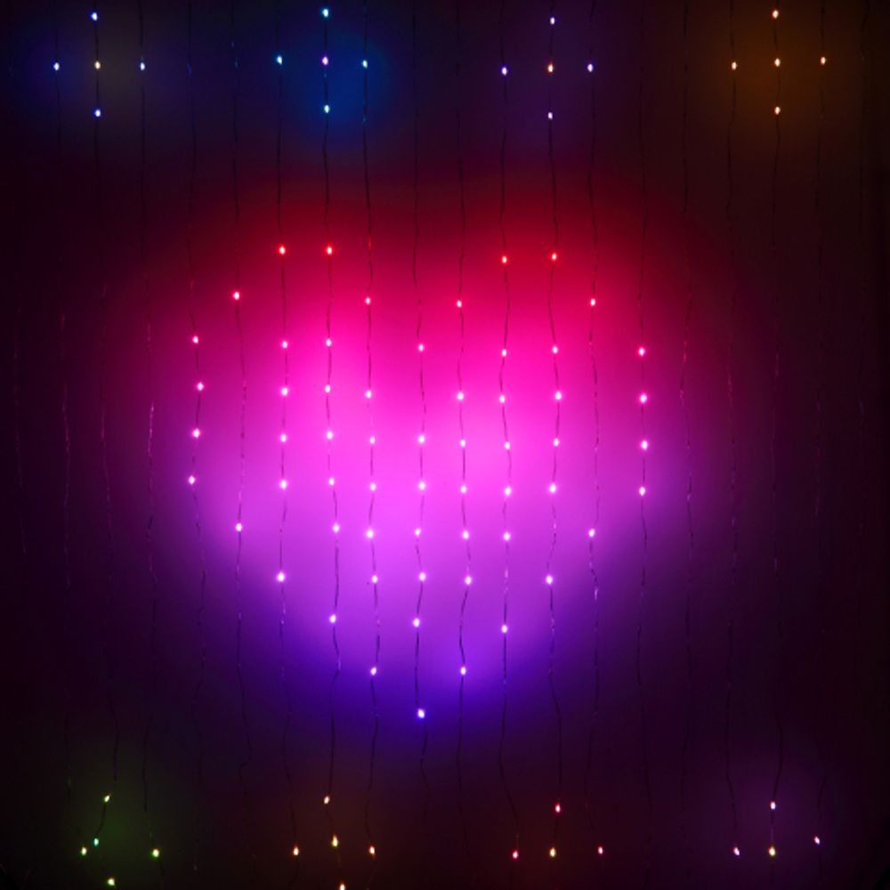 Светодиодная новогодняя гирлянда ЭРА ERASG -02 умная занавес RGB 2*2 м управление через мобильное приложение | Гирлянды