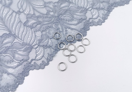 Кольца, 10 мм, металл, серебро, премиум-класс, (Арт: КО/10-PS), шт