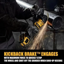 DEWALT DCG440 Бесщеточная аккумуляторная шлифовальная машина 180 мм (7 дюймов) с тормозом KICKBACK 60 В Электроинструменты