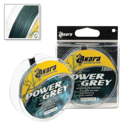 Шнур Akara Power Grey 100 м 0,25