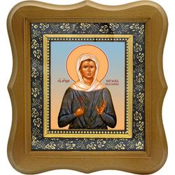 Наталия Силуянова мученица. Икона на холсте. В киоте 10 х 12 см.