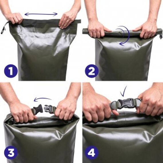 Драйбег 90л (d33/h125cm) хаки (HS-DB-9033125-H) Helios