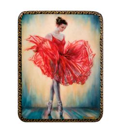 ШК-19/ 8-G Шкатулка в технике декупаж «Балет» (10х8х3,5)