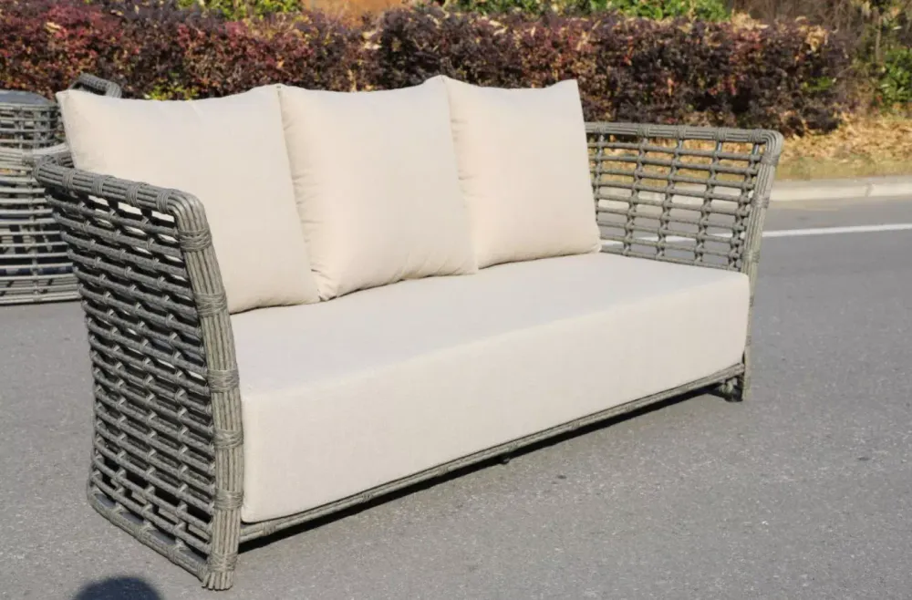 "Валенсия" лаунж-зона из искусственного ротанга, цвет серый