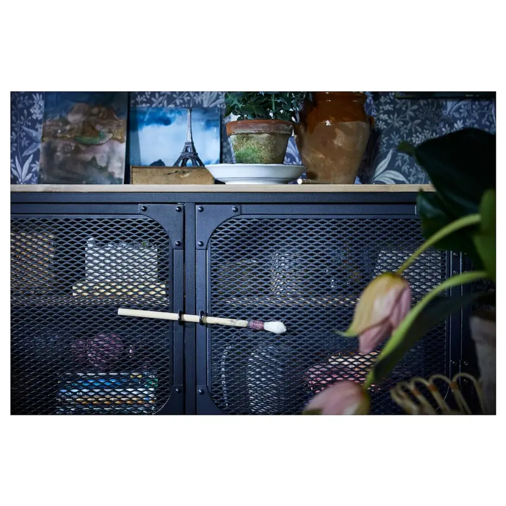 Тумба под ТВ - IKEA FJALLBO/FJÄLLBO,  250x36x95 см, черный ФЬЕЛЛЬБО ИКЕА