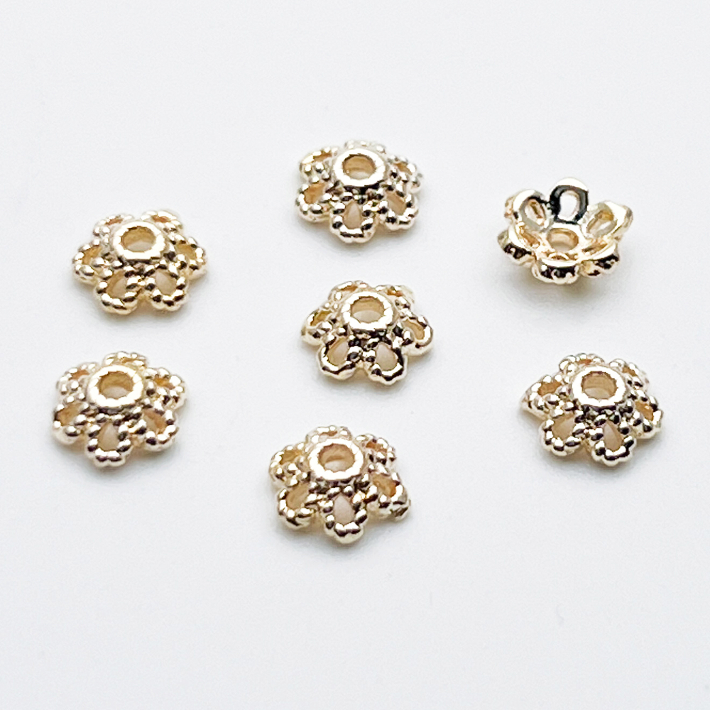 Шапочка, цвет золото, размер 5,5*2 мм, цена за 10 шт