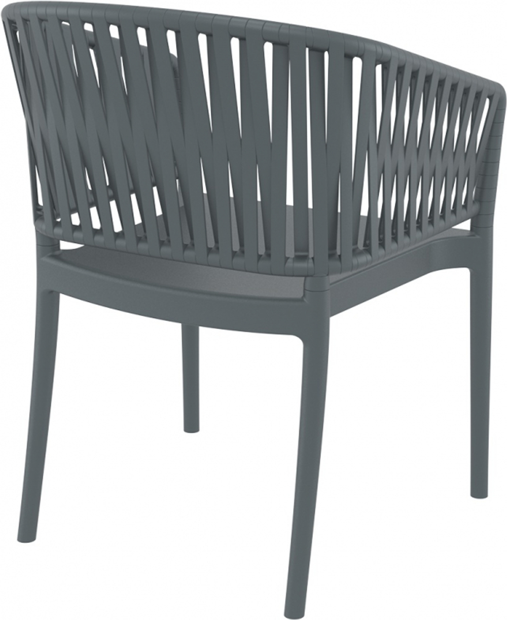 Кресло пластиковое Siesta Contract Portofino, темно-серый