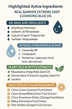 Масло для глубокого очищения с церамидами и технологией MLE® Real Barrier Extreme Deep Cleansing Blue Oil 200 мл