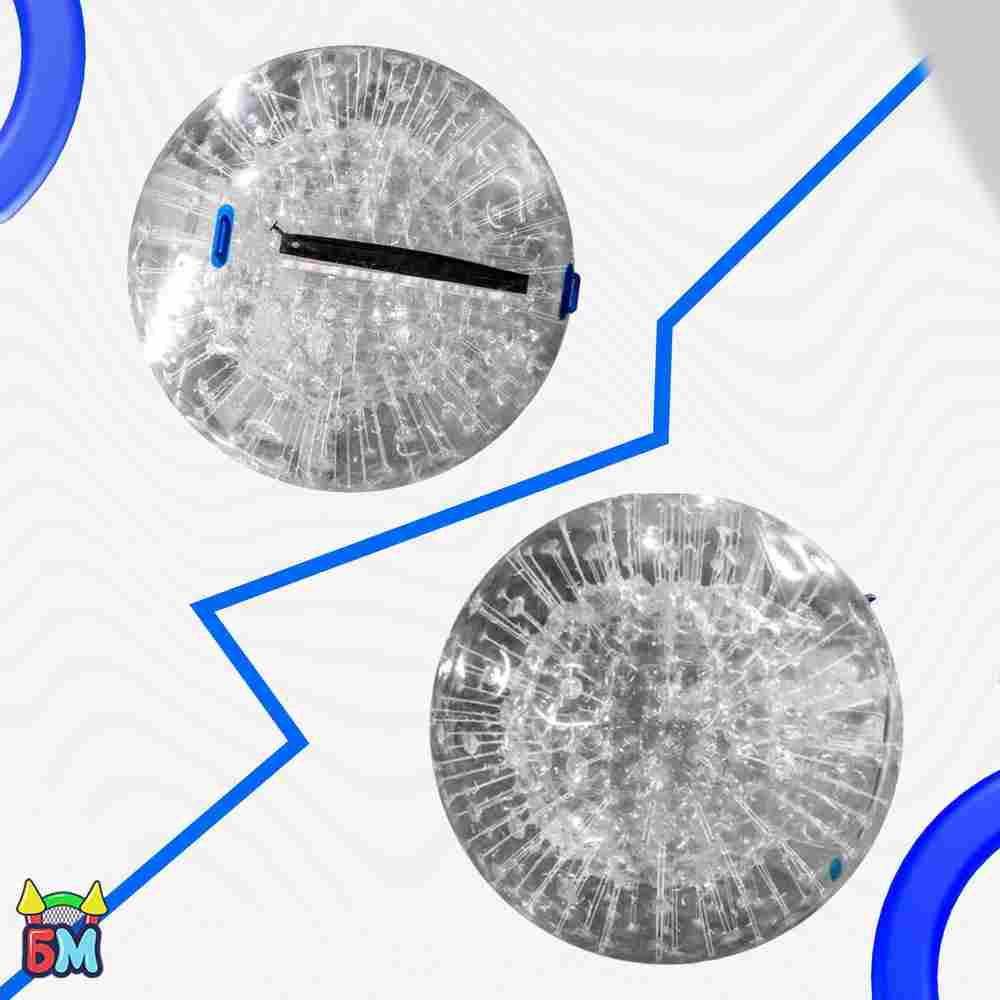 Водный зорб "Прозрачный", ПВХ, с молнией TIZIP, диаметр 2.2, без сидений для ходьбы внутри