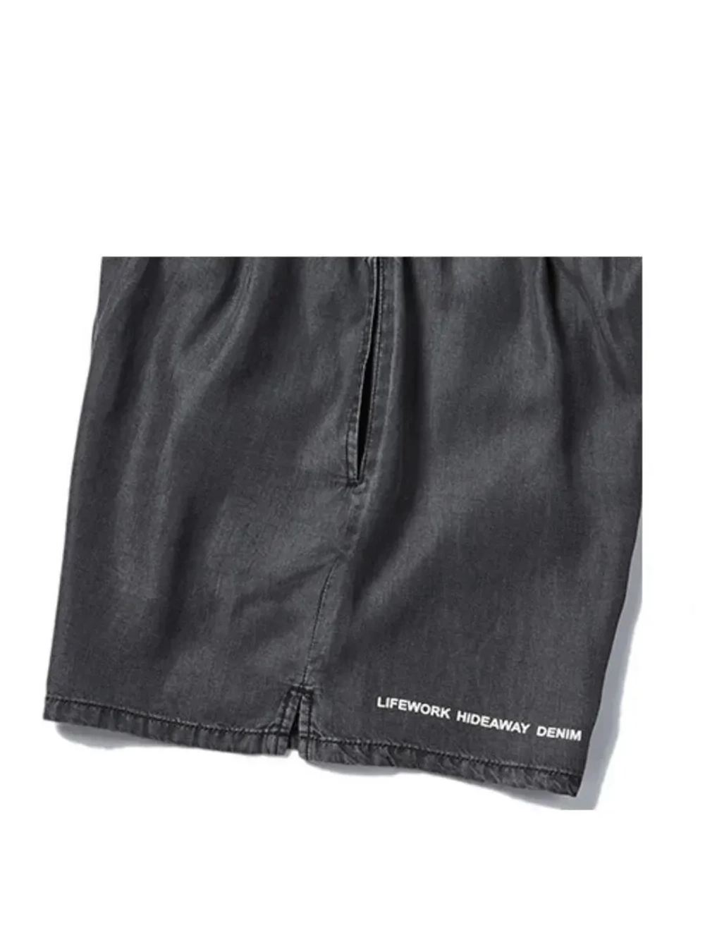 Джинсовые шорты со шнурком из тенсела