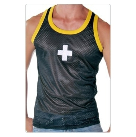 Майка спортивная в сетку Andrew Christian Sport Mesh Tank Black AC16