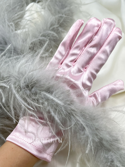 Боа страус 1 нить серое